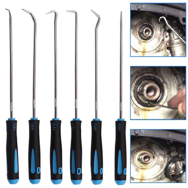 6Pcs O Rings Seal Disassembly Tool O Rings Seal Gasket Screwdriver Puller Remover Tool Car Vehicle Removal Pick Hook Set