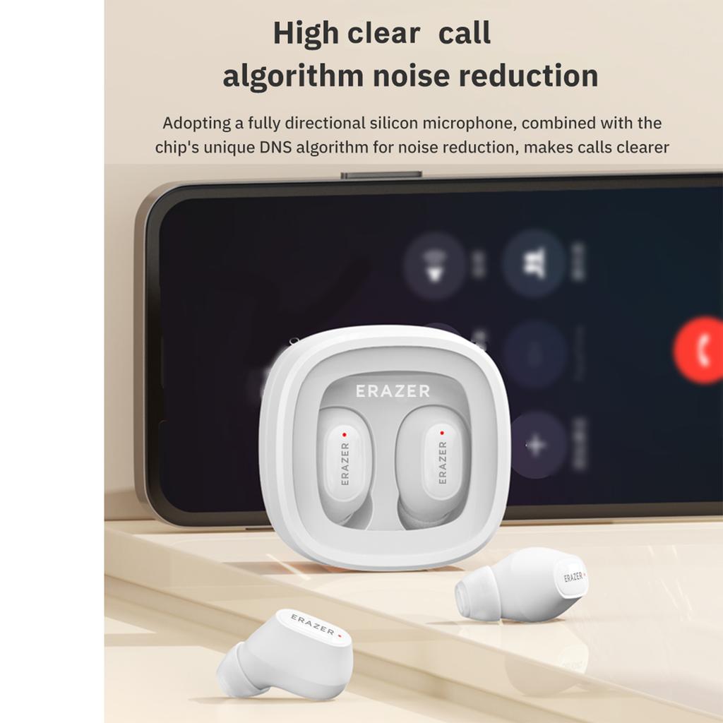 ERAZER XT62PRO Kabellose In-Ear-Ohrhörer mit Geräuschunterdrückung BT 5.4 Kopfhörer mit eingebauten Mikrofonen Dual
