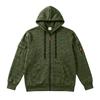 Men Heather Full Zip Hoodie Jacket, Drawstring Hood Long Sleeve Sweatshirt With Multi Arm Cargo Pockets Casual Outdoor Zip Up Hooded Coat
