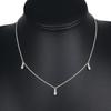 TIFFANY&Co. Teardrop 3P Necklace Silver925 4.3g Women Used