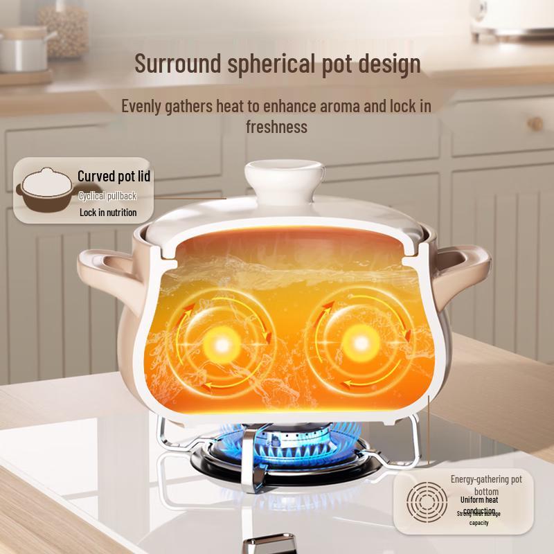High-Temperature Crack-Resistant Ceramic Casserole Pot