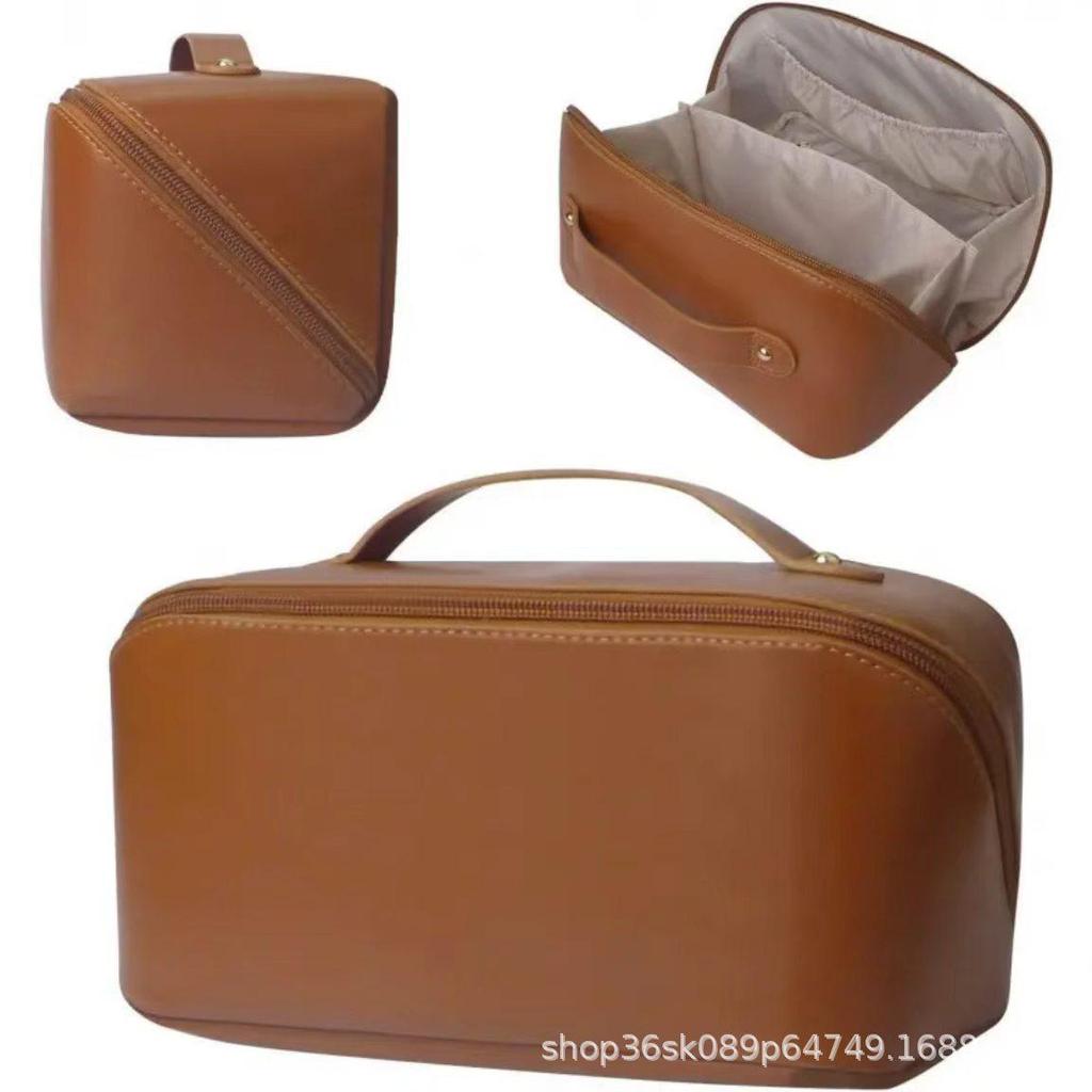 Portable Quilted Makeup Bag - Large Capacity Beauty Storage