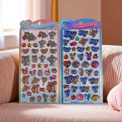 Interactive 3D Puffy Stickers Blue Angel - Resin Diy Decals For Japanese Style Decor, Play & Decorate