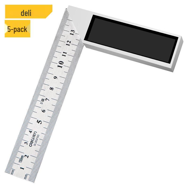 Deli 150mm Aluminum Alloy Angle Ruler Set 1