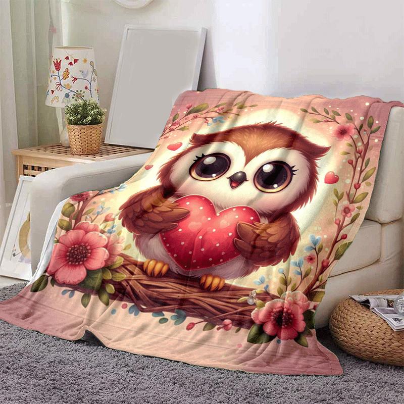 1pc Eagle Printing Lightweight Flannel Blanket, Comfortable and Warm Blanket, for Camping Sofa Bed and Couch Office, In All Seasons