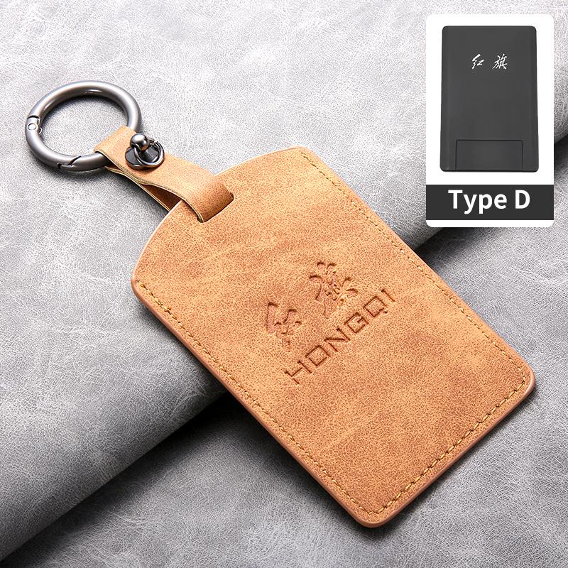 Sheepskin Leather Car NFC Card Samrt Key Case Cover Protector Shell For FAW Hongqi HS7 HS5 H7 H9 E-HS3 2019 Keychain Accessories