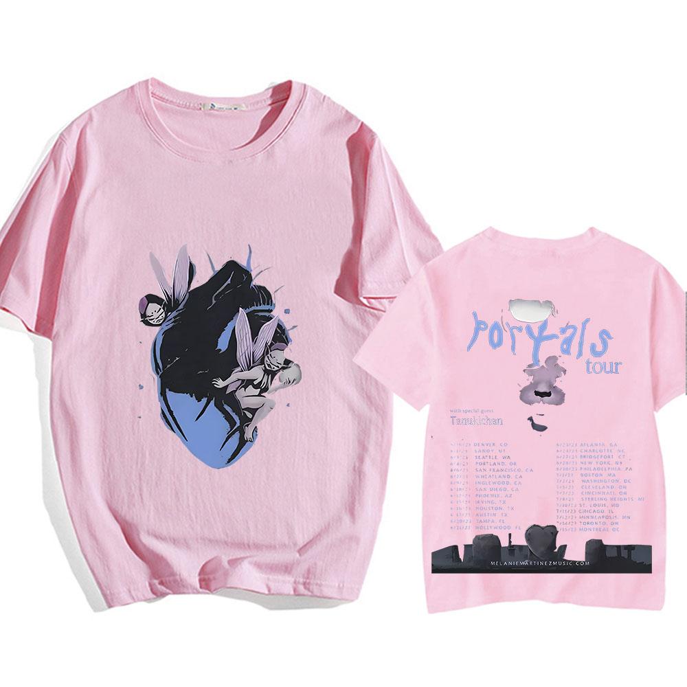 Japanese Anime Melanie Martinez Portals Tour T Shirt Summer Casual Tee-shirt Ropa Mujer Kawaii Comic Tees Unisex Pop Cotton Tees