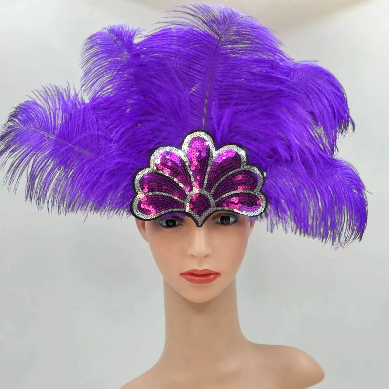 

Аниме Косплей Головные уборы для Хэллоуина Танец живота Повязки для волос Цветные перьевые повязки Головные уборы на Рождество Аксессуары