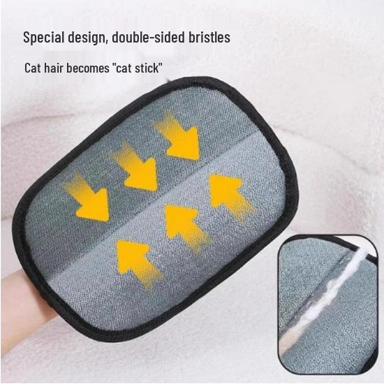 Cat Hair Removal Brush & Gloves Set - Bristle Collector & Scraper