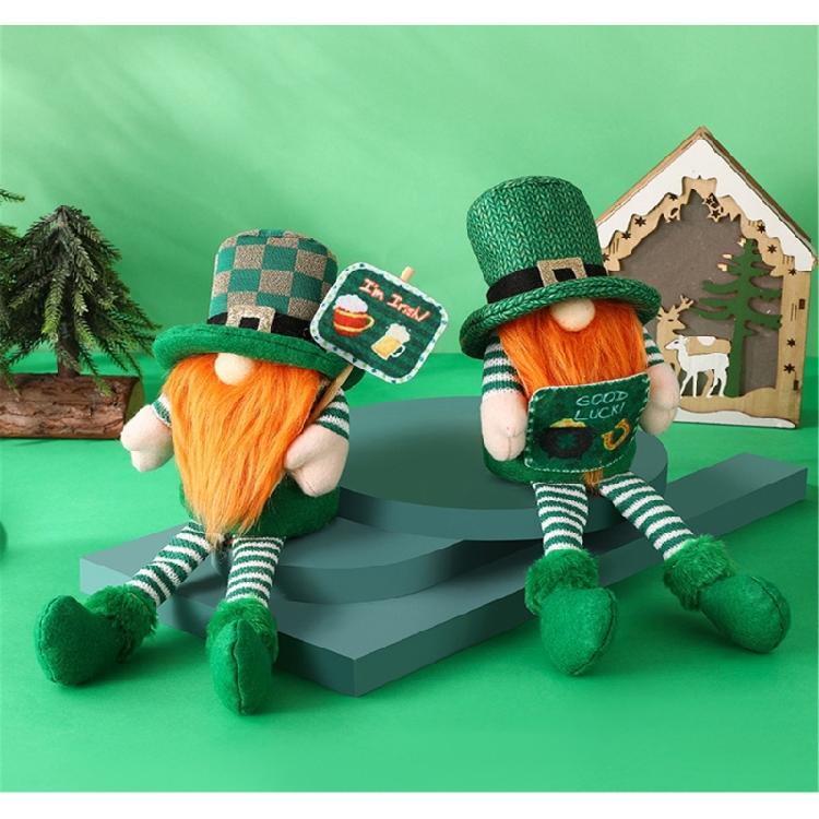 Irish Patrick's Day Gnomes Dwarfs Figurine Doll Toy Ornaments Table Display