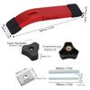 Hold Down Clamp Set TTrack Metal M8 Thread Clamping Jig Tool Kit for Woodworking(Red )