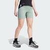 adidas Terrex Xperior Mid Shorts Comfortable High Waist Woven Casual Shorts Women Shorts Silver Gray Green IJ8302
