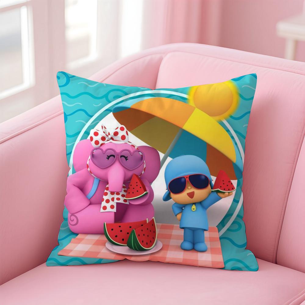 BBoyGirlPocoyo Cushion Cover Linen Pillowcase Cover Soft Decor for Sofa Home Room