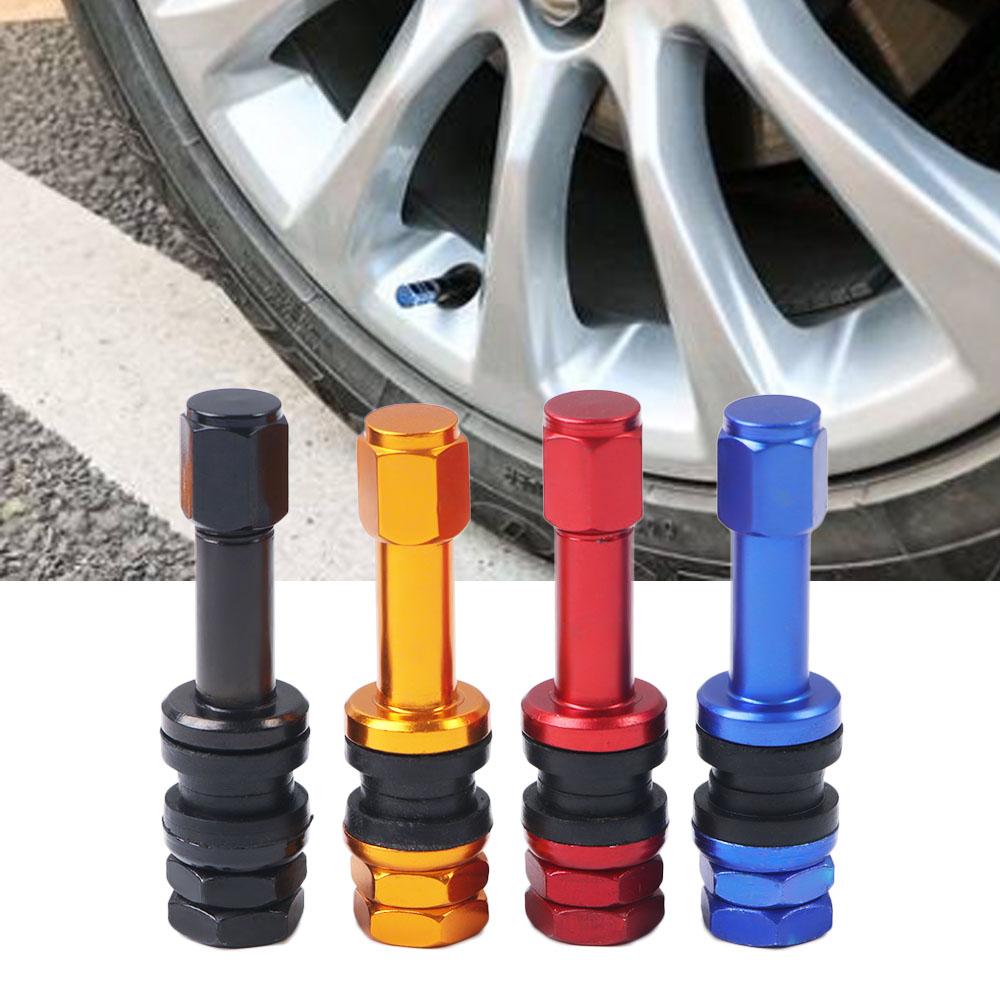 4PCS Motorcycles High Pressure Bikes Aluminum Zinc Zinc Alloy Valves Dust Caps Bolt-in Tire Valve Stems TR48E