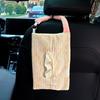 Creative French-Style Fabric Hanging Car Tissue Box, Adjustable Napkin Holder