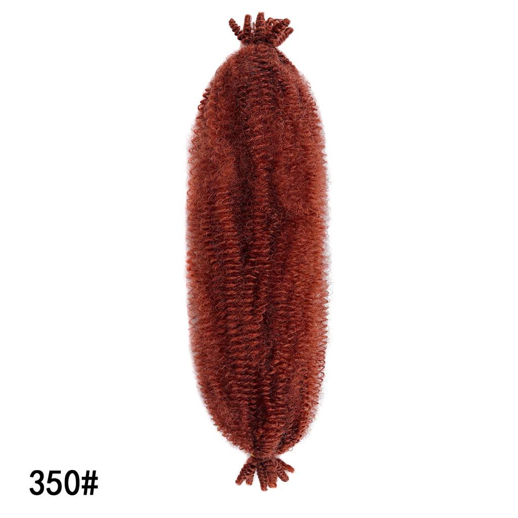 Springy Afro Twist Black Synthetic Crochet Hair Marley Twist Curly Braiding Hair Extensions DIY Wigs For Women Ladies