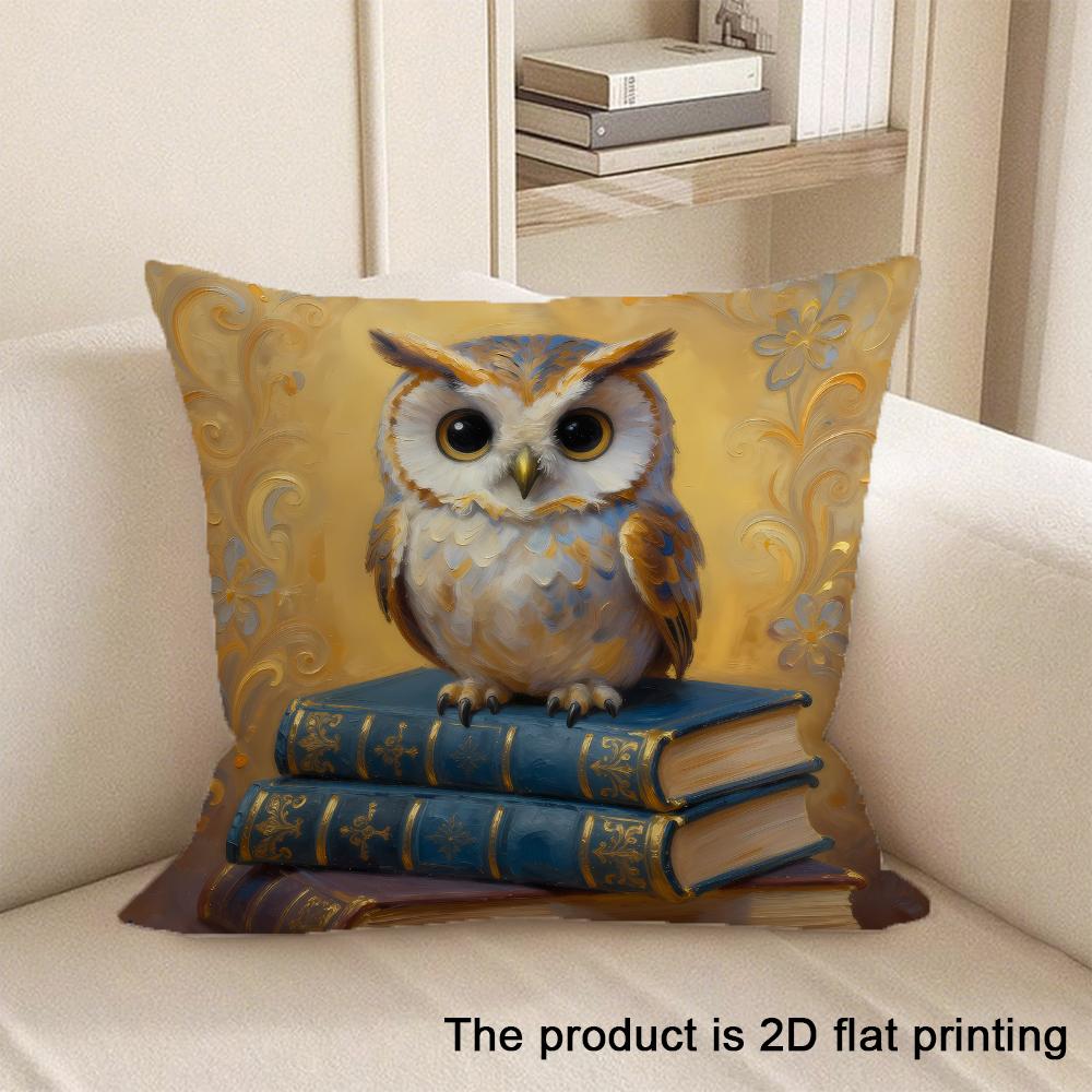 1Pc Adorable 2D Flat-Printed Pillowcases With Various Cute Animal Designs Sofa Cushion Cover Home Bedroom Room Decoration