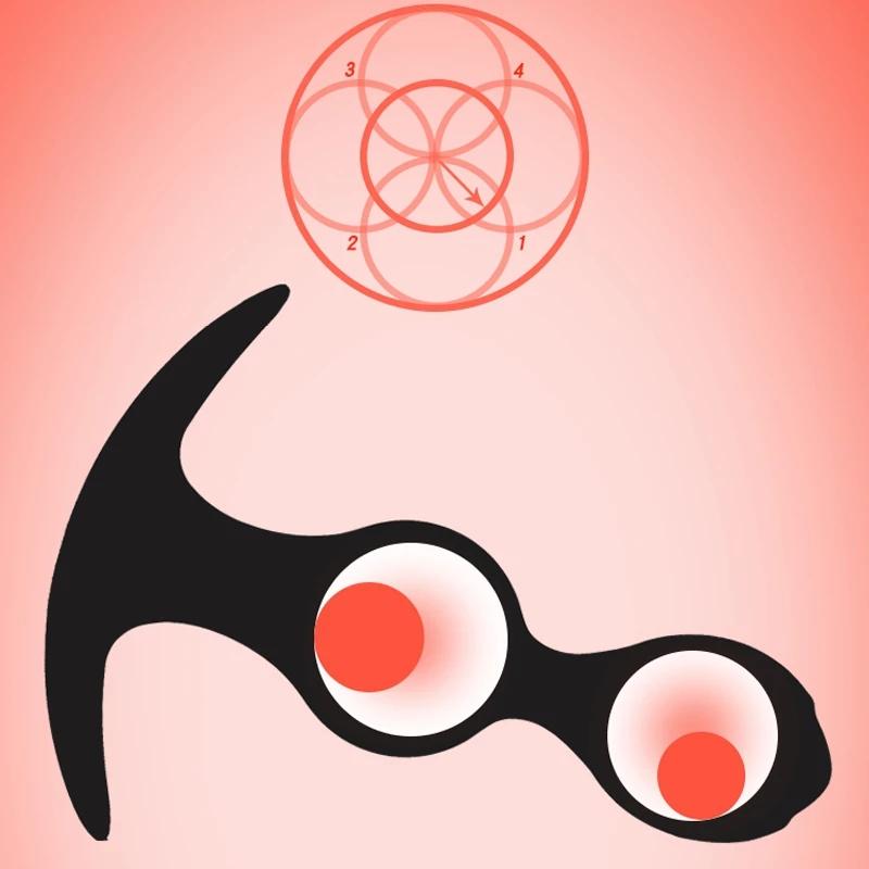 Butt Plug Silicone Anal Beads Dilator Metal Ball Inside Prostate Massager Anus Trainer Couple Adult Anal Toys Butt Plug Sex Toy For Men Women Pleasure