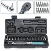 15pcs Torque Wrench Bike Torque Wrench Tool Bicycle Torque Wrench 1/4'' 2-14Nm Manual Ratchet Wrench Set