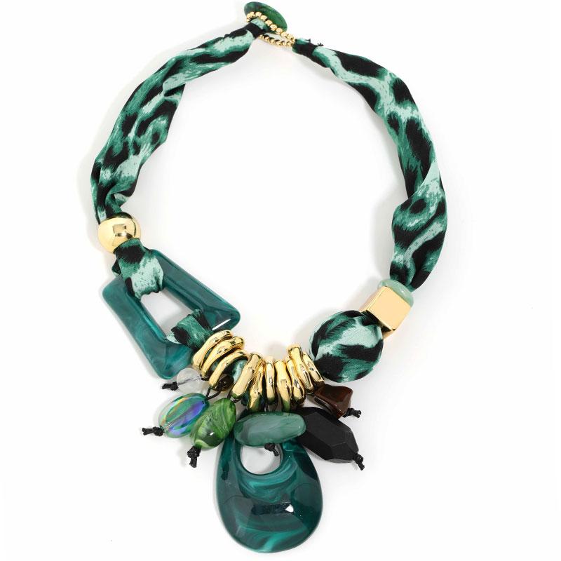 Collana geometrica a contrasto statement fatta a mano per donna Gioielli trendy per matrimoni e feste