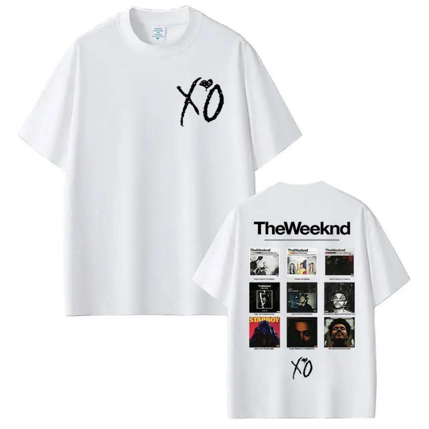 

Рэпер The Weeknd Xo Альбом 2025 Графические футболки Женская Мужская Хип-хоп футболка Унисекс Одежда в винтажном стиле Футболки S чёрный