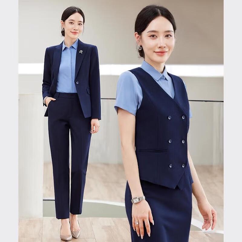 HANMANKE Women s Summer Stretch Wrinkle-Free Black Suit Collection 3XL