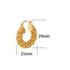 2026 European INS Style Chunky Woven Hoop Earrings - Vintage Braided O-Shape Gold Plated Ear Buckles for Women Niche Design Jewelry