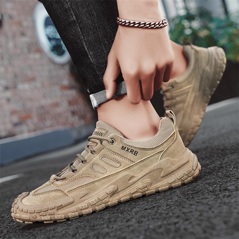 New Thick Soled Comfortable Trendy Fashion Personalized Casual Low Cut Mesh Breathable Versatile Work Men's Shoes