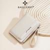 Stylish Women's Korean Short Wallet with Wrist Strap, Multiple Card Slots, Money Clip, and Zipper Coin Purse