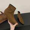 Fashion SUOJIALUN 2025 Winter Women Ankle Boots Fashion Round Toe Ladies Elegant Short Boots Thin Low Heel Outdoor Dress Chelsea Boot