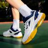 36-45unisex Sneakers Leather Badminton Shoes Anti-slip Table Tennis Shoes Breathable Tennis Sports Shoes