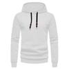 European Long Sleeve Hooded Men's Hoodie with Drawstring Jacquard Checkered Patchwork.