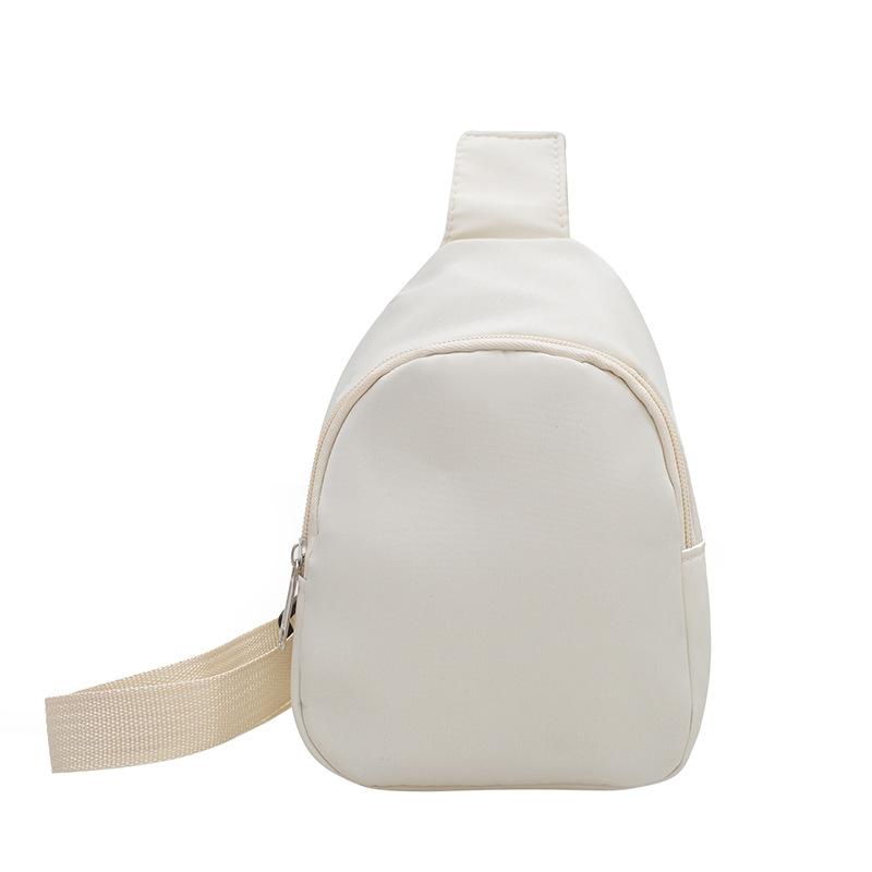 New Children's Solid Color Light and Versatile Breast Bag Simple Trend Fashion Boys and Girls Single Shoulder Oblique Span Bag