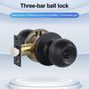 Stainless Steel Door Knob Indoor Home Office Bedroom Bathroom Silent Privacy Door Lock Matte Black Interior Door Handle Replacement