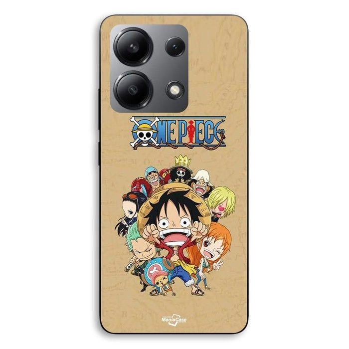 Coque de téléphone - MANIACASE - Xiaomi Redmi Note 13 4G - Silicone TPU - One Piece Straw Hat Crew - Noir