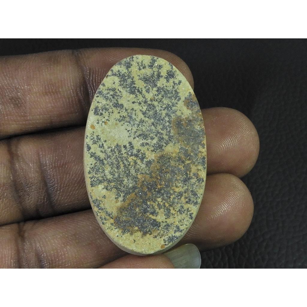 73Cts.Natural Psilomelane Germane Dendrite Oval Cabochon Loose Gemstone B-283