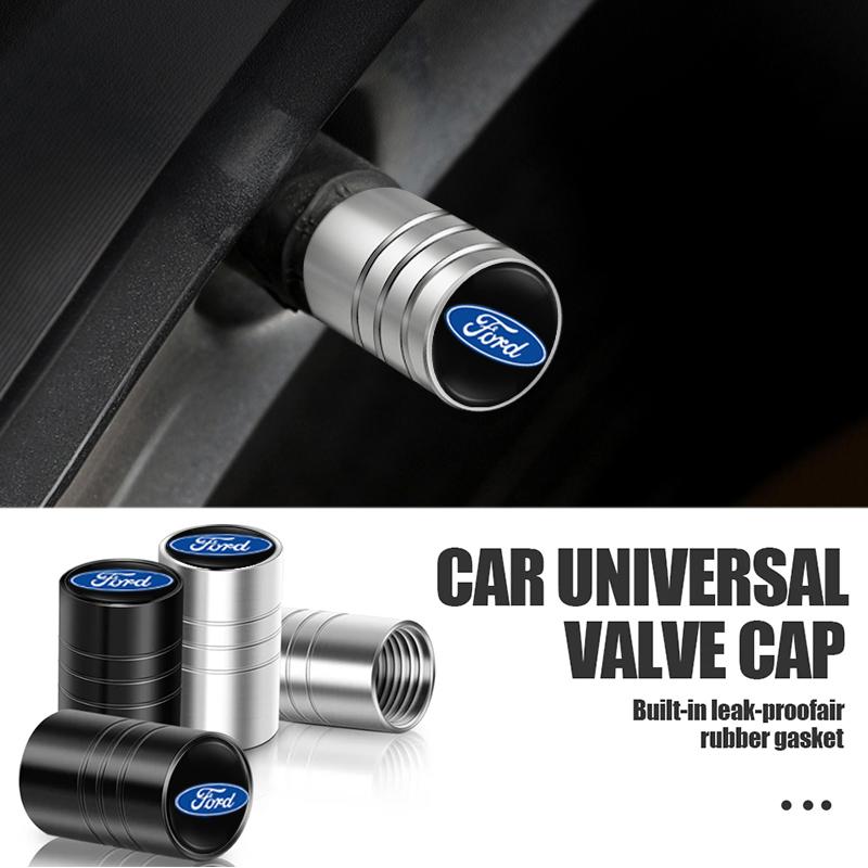 4Pcs 3D Aluminum Alloy Car Wheel Tire Air Valve Dust Caps For Ford MAX Ranger Focus Fiesta Mondeo Kuga Mustang Escort KA Ranger Djzh66