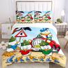 3pcs Donald Duck and Nephew Bedding Set, Including 1 Quilt Cover and 2 Pillow Shams, Without Filling, Soft and Comfortable Home Bedroom S033