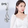 Stříbrné náušnice slza pro ženy Náušnice s kubickou zirkonií visací Svatba Šperky Doplněk pro nevěsty