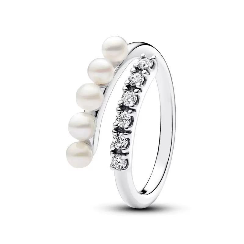 Waterdrop Ring S925 Silver Zircon Blue Stone Heart Ring Fashionable Women's Jewelry Party Wedding Gifts