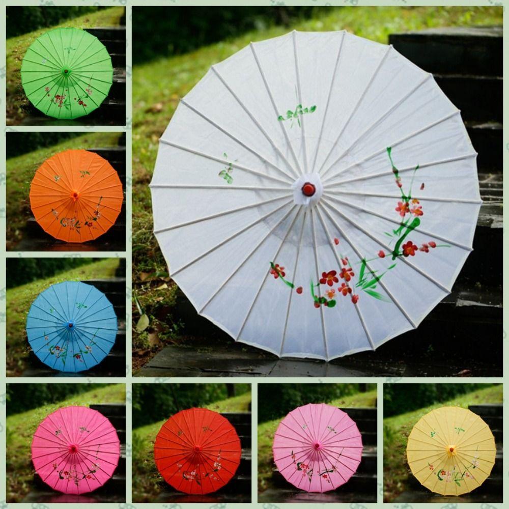 Classical DIY Painting Paper Umbrella Vintage Oil Paper Umbrella  Kindergarten