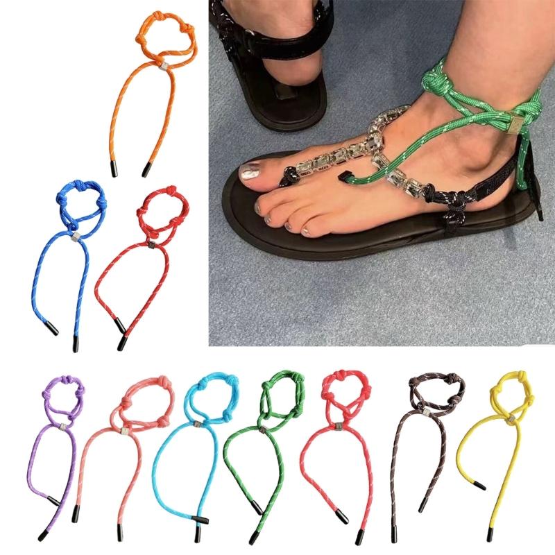 Trendy Nylon Rope Woven Bracelet for Couple Stylish Adjustable Length Wristchain Fashionable Accessory for Parties