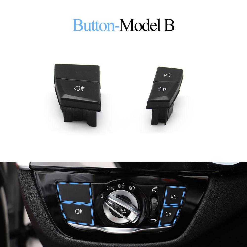 Car Front Dashboard Headlight Switch Rotary Knob Button Head Lamp Cover Panel For BMW 5 Series 6GT M5 G30 G31 G38 G32 F90