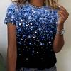 Women's T-shirt with round neck and short sleeves