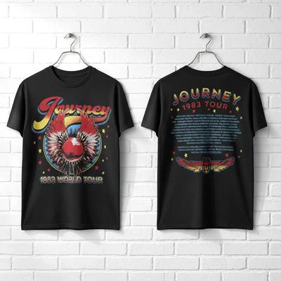 Journey Frontiers 1983 World Tour Cities Men's T Shirt
