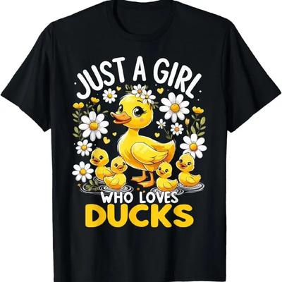 Cute Duck Lover Just A Girl Who Loves Ducks T Shirt
