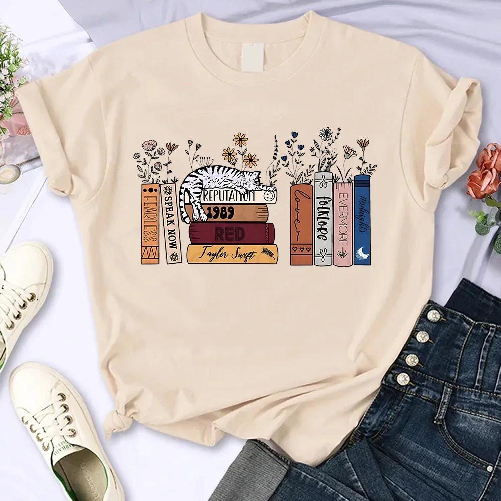 Vintage Taylor's Version Shirt Alben als Bücher T-Shirt Musikalbum Midnight Folklore Evermore Tees Anti Hero für Fans Tops Geschenk