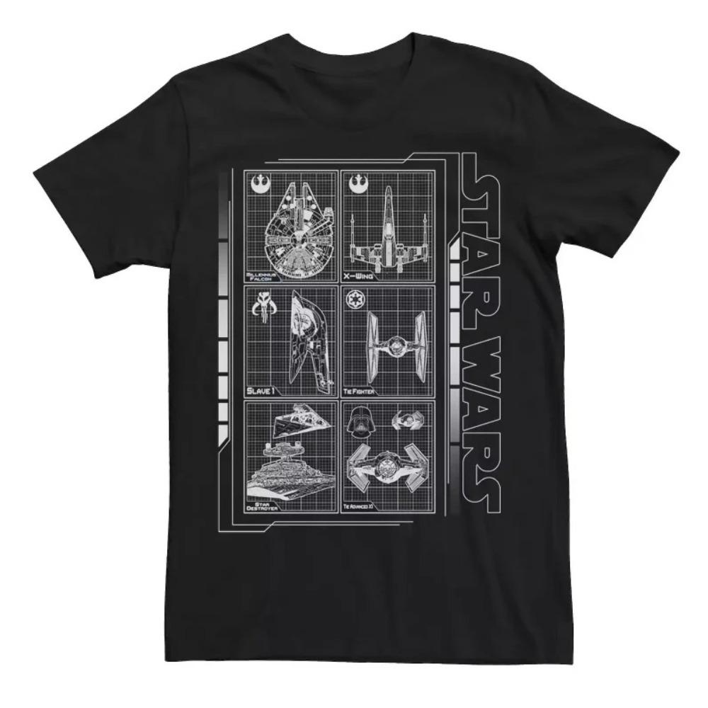 Official Star Wars-themed Printed Short-sleeved, Loose and Comfortable T-shirts for Men and Women On the Street