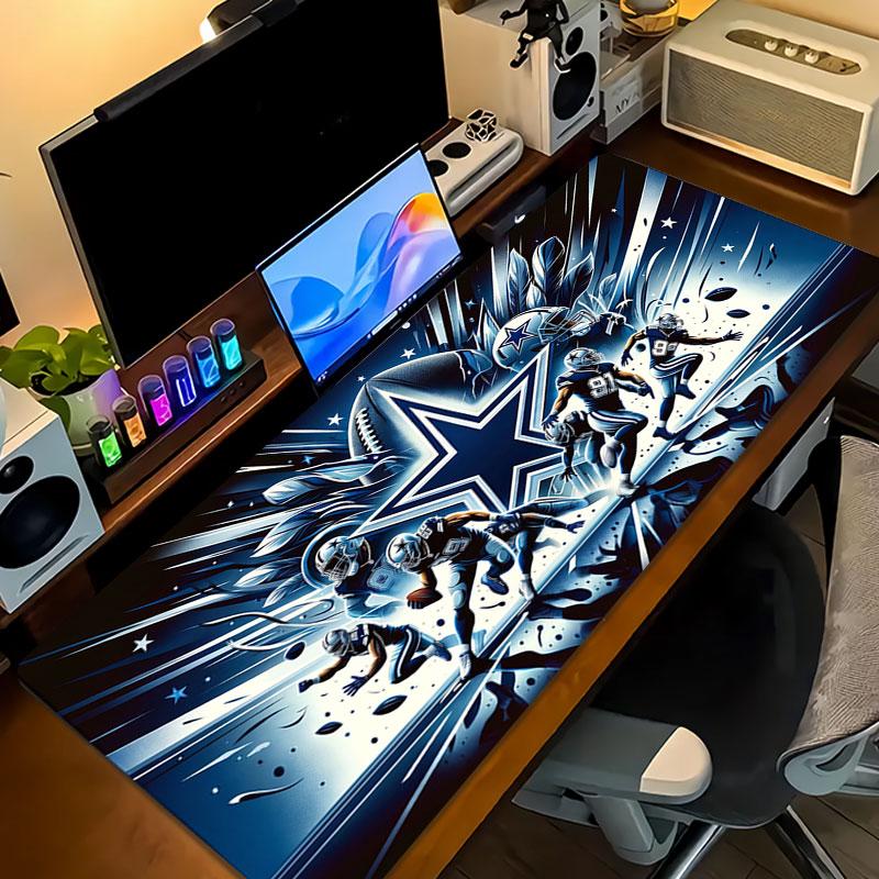 Dallas Cowboys Large Gaming Table Cushion Non-slip Laptop Tablet Big Mousepad XXL Mat Mini PC Playmat With Lock edge