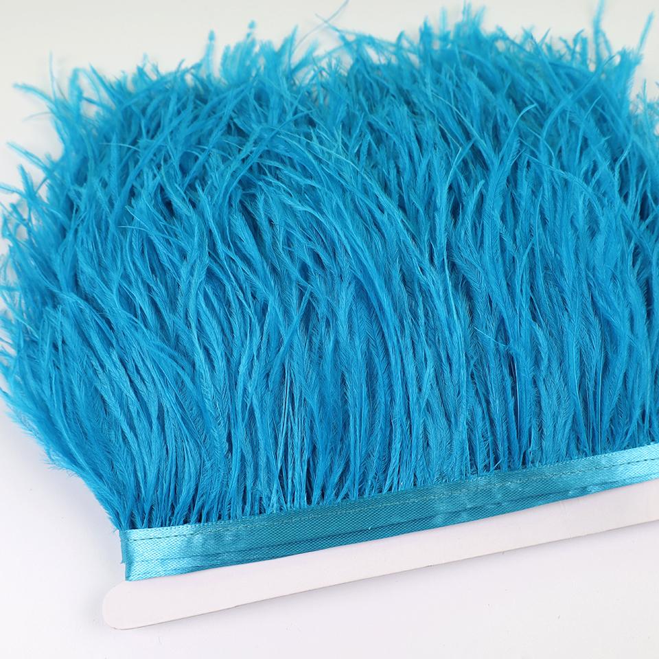 Ostrich Feathers Trim 13-18 CM Plumes on Ribbon Selvage For DIY Wedding Sewing in Dress Decoration Crafts Accessories Wholesale